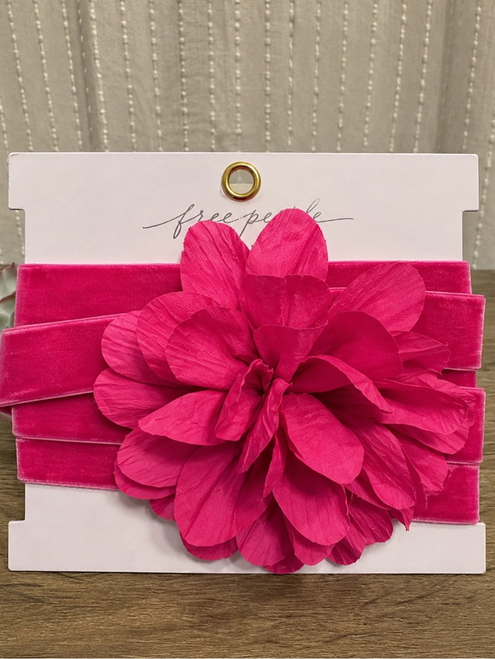 FREE PEOPLE Melody Velvet Floral CHOKER/BRACELET/HEADBAND in Pink BRAND NEW! - Picture 5 of 7